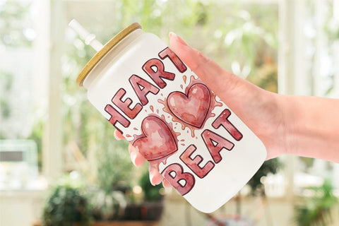 Glass Can Watercolor Wonky Imperfect Heart Art Quotes Sublimation artnoy 