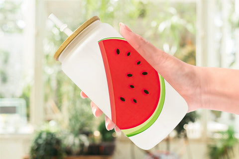 Glass Can Watermelon Sublimation artnoy 