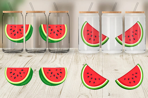 Glass Can Watermelon Sublimation artnoy 