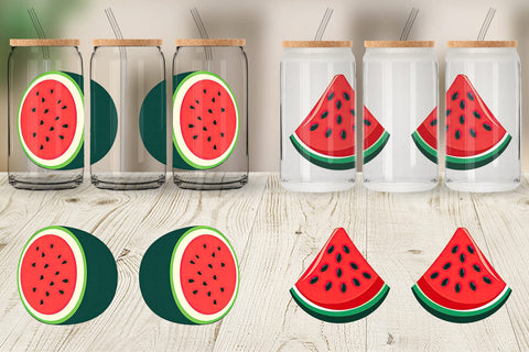 Glass Can Watermelon Sublimation artnoy 