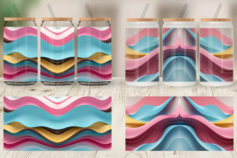 Glass Can Wave Pastel Sublimation artnoy 