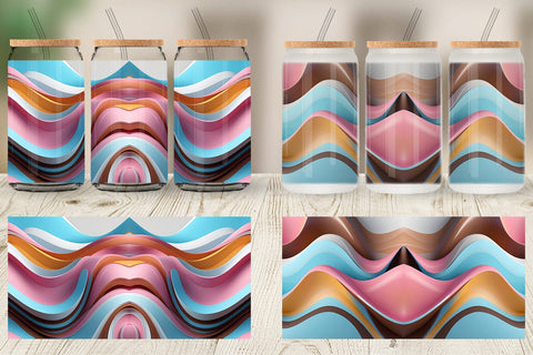 Glass Can Wave Pastel Sublimation artnoy 