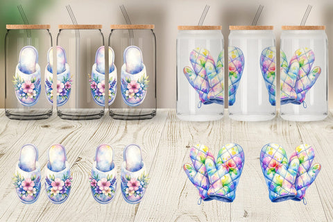 Glass Can Whimsical Apron & Chef Hat Sublimation artnoy 