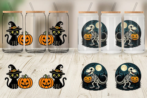Glass Can Whimsical Halloween Sublimation artnoy 