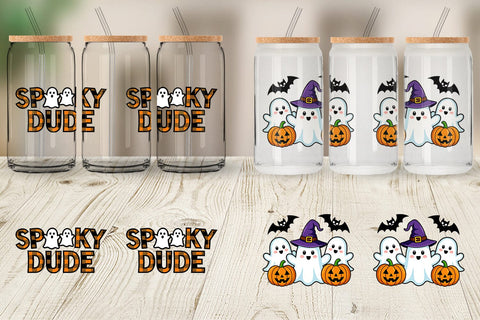 Glass Can Whimsical Halloween Sublimation artnoy 