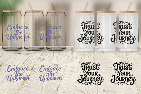 Glass Can Whimsical Journey Post Grad Quotes Sublimation artnoy 