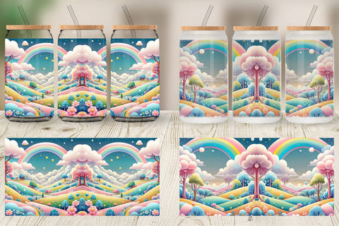 Glass Can Whimsical Wonderland Sublimation artnoy 