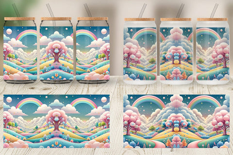 Glass Can Whimsical Wonderland Sublimation artnoy 