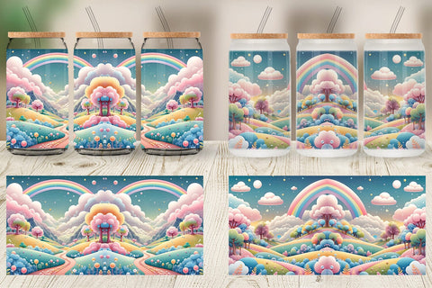 Glass Can Whimsical Wonderland Sublimation artnoy 