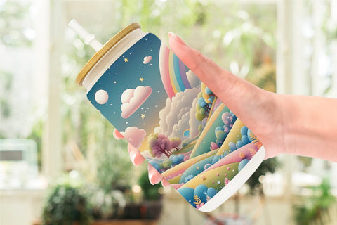 Glass Can Whimsical Wonderland Sublimation artnoy 