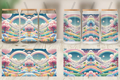 Glass Can Whimsical Wonderland Sublimation artnoy 