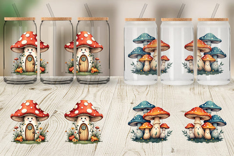 Glass Can Whimsical Woods Sublimation artnoy 