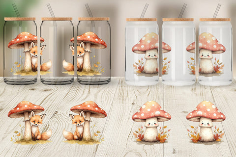Glass Can Whimsical Woods Sublimation artnoy 