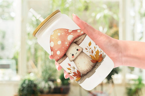 Glass Can Whimsical Woods Sublimation artnoy 