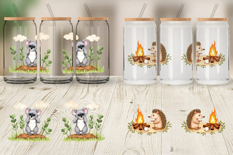 Glass Can Wild Animal Adventures Sublimation artnoy 