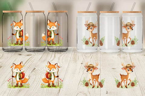 Glass Can Wild Animal Adventures Sublimation artnoy 