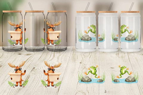 Glass Can Wild Animal Adventures Sublimation artnoy 