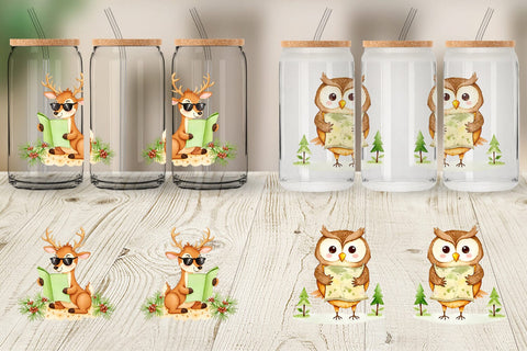 Glass Can Wild Animal Adventures Sublimation artnoy 