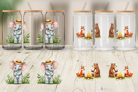 Glass Can Wild Animal Adventures Sublimation artnoy 