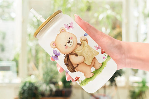 Glass Can Wild Animal Adventures Sublimation artnoy 