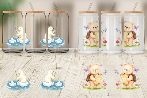 Glass Can Wild Animal Adventures Sublimation artnoy 