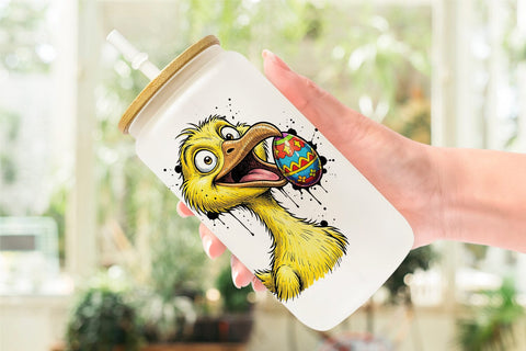 Glass Can Wild Easter Animal Sketch Sublimation artnoy 