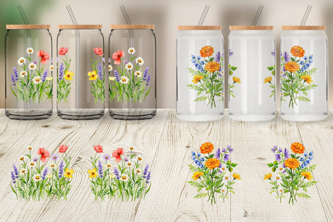 Glass Can Wildflower Drift Sublimation artnoy 