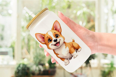 Glass Can Winter Pets Parade Sublimation artnoy 