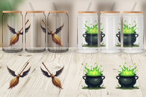 Glass Can Witch Elements Sublimation artnoy 