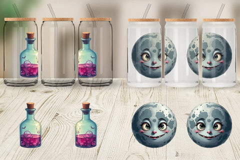 Glass Can Witch Elements Sublimation artnoy 