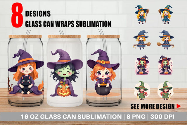 Glass Can Witch Vibes Sublimation artnoy 
