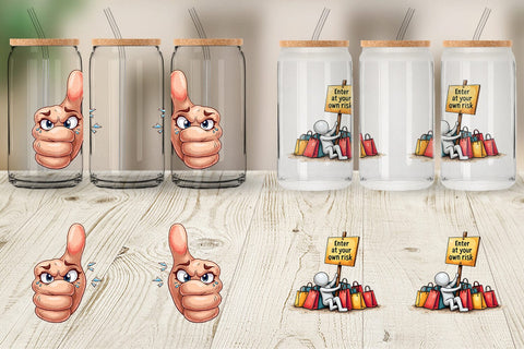 Glass Can Witty Warning Icons Sublimation artnoy 