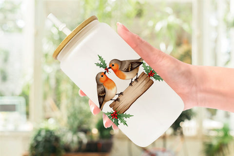 Glass Can Woodland Whimsy Sublimation artnoy 