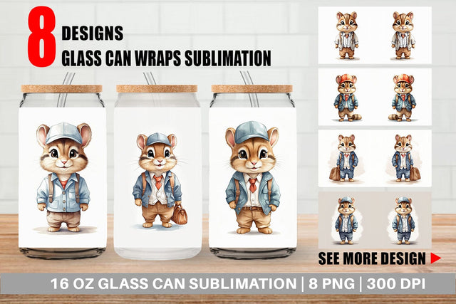 Glass Can Working Mouse Sublimation artnoy 