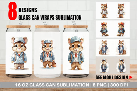 Glass Can Working Mouse Sublimation artnoy 