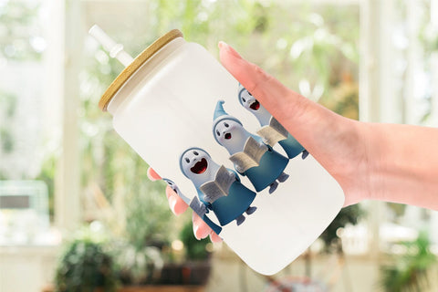 Glass Can Wrap 3D Carol Ghosts Sublimation artnoy 