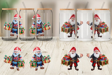 Glass Can Wrap 3D Christmas Pirate Sublimation artnoy 