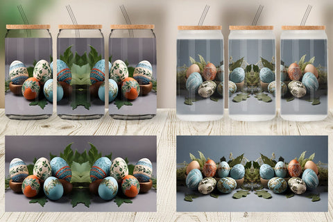 Glass Can Wrap 3D Easter Eggs Sublimation artnoy 