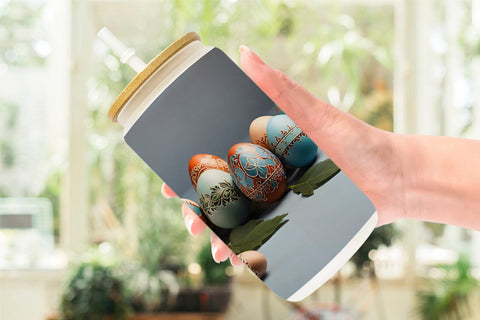 Glass Can Wrap 3D Easter Eggs Sublimation artnoy 