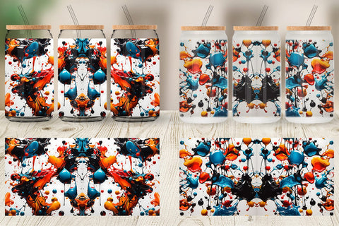 Glass Can Wrap 3D Ink Liquid Sublimation artnoy 