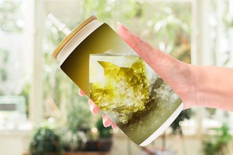 Glass Can Wrap Amethyst Crystal Sublimation artnoy 