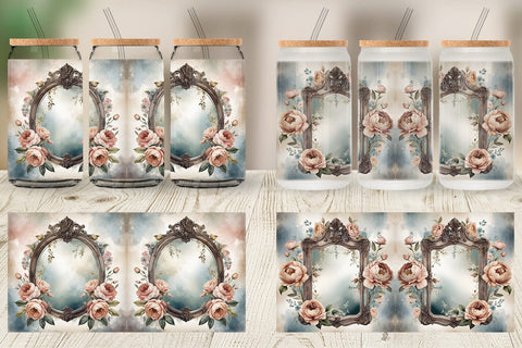 Glass Can Wrap Antique Mirror Sublimation artnoy 
