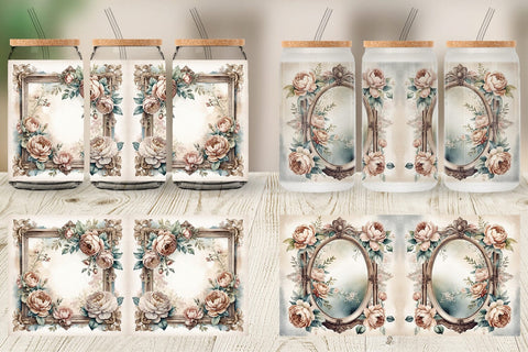 Glass Can Wrap Antique Mirror Sublimation artnoy 