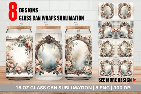 Glass Can Wrap Antique Mirror Sublimation artnoy 