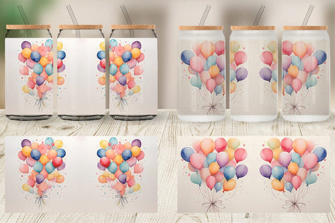 Glass Can Wrap Balloon Bouquet Sublimation artnoy 