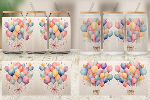 Glass Can Wrap Balloon Bouquet Sublimation artnoy 