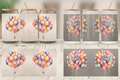 Glass Can Wrap Balloon Bouquet Sublimation artnoy 