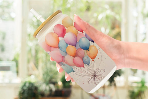 Glass Can Wrap Balloon Bouquet Sublimation artnoy 