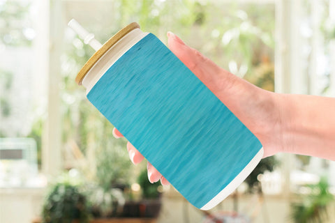 Glass Can Wrap Blue Sea Sublimation artnoy 