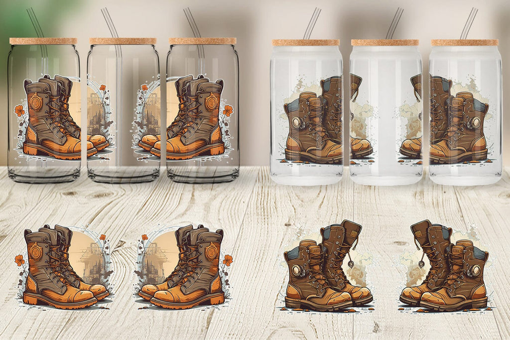 Glass Can Wrap Boots Vintage - So Fontsy
